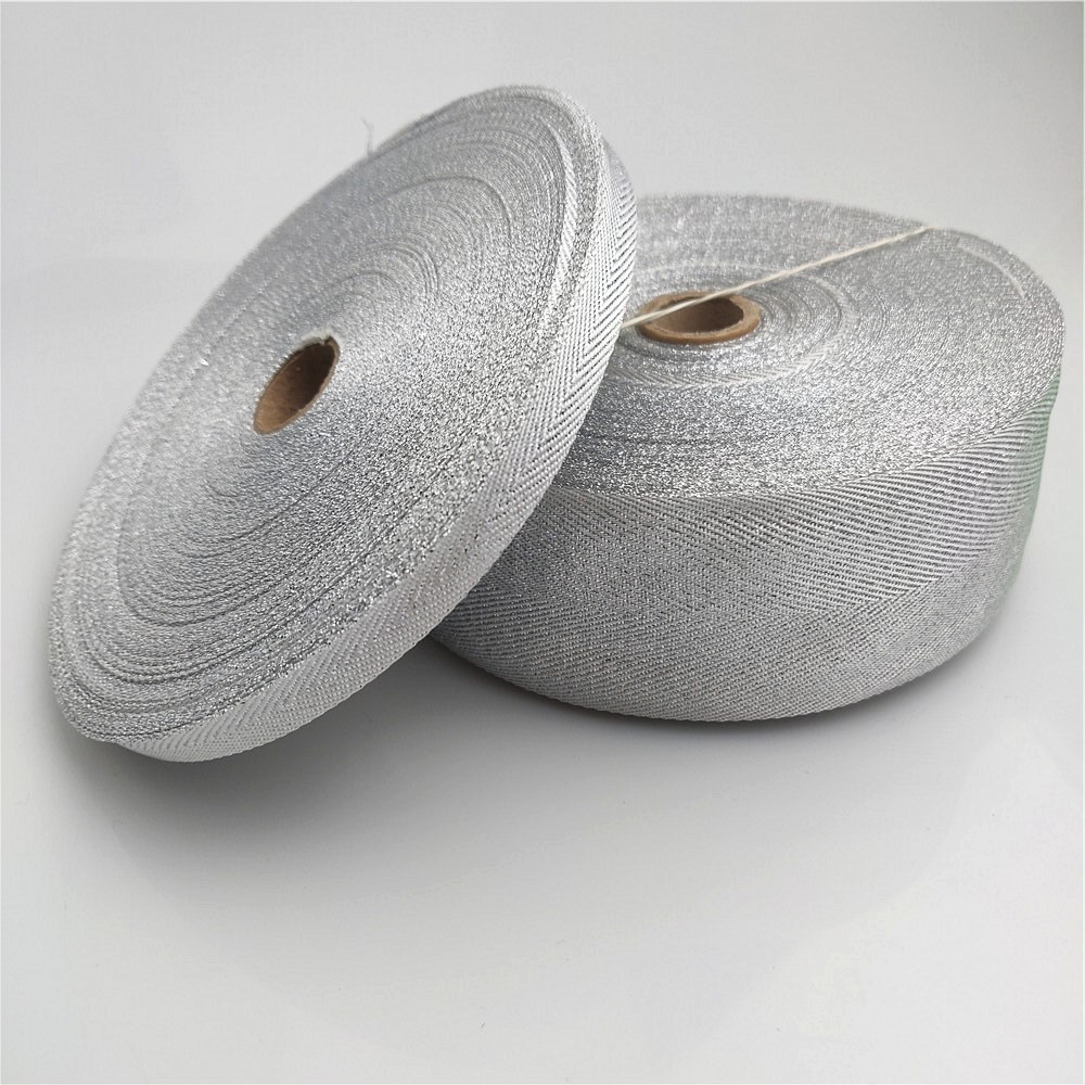 Binding Tape Bias - 10-50 مللي متر العرض الفضة حك