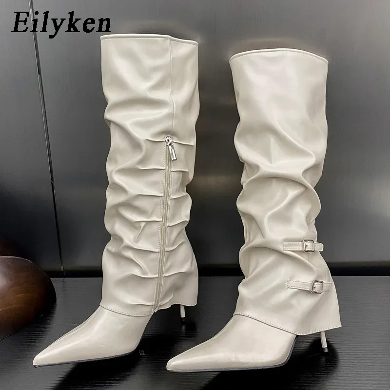 Sewing Zipper - أحذية نسائية طويلة للركبة من Eilyken