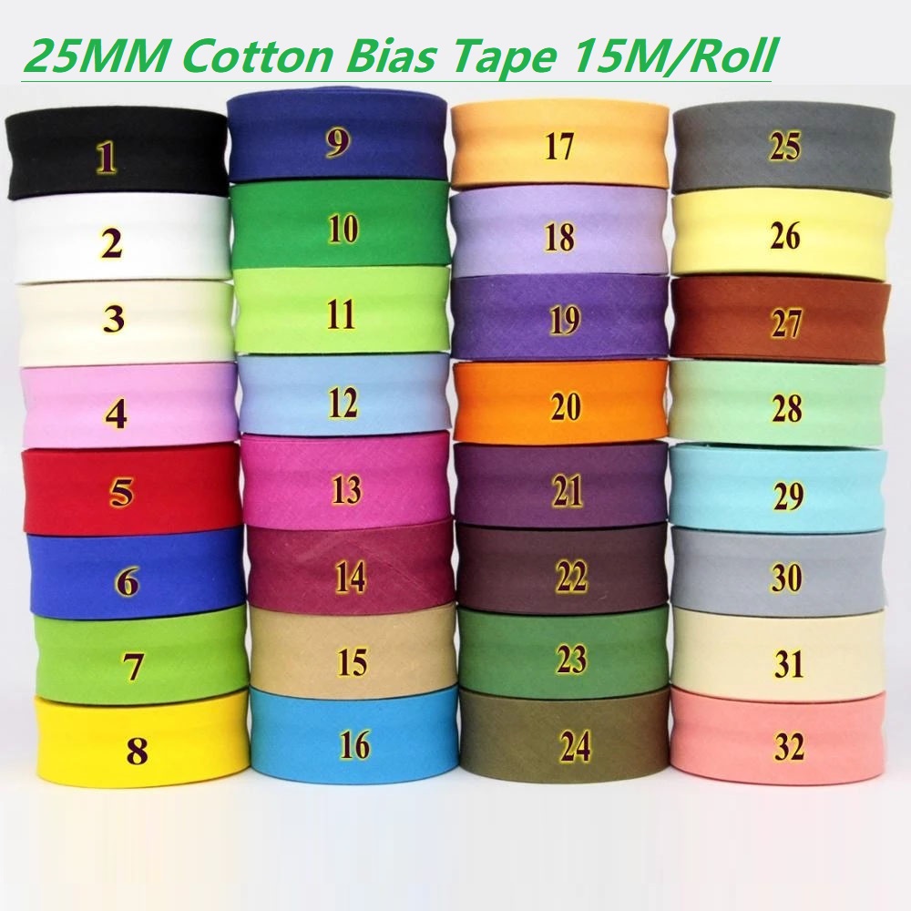شريط قطني مطوي بعرض 25 مم للحي - مراجعة Binding Tape Bias وسعره