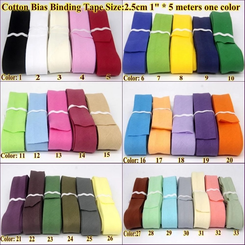 شريط حواف قطني بعرض 25 مم، قاب - مراجعة Binding Tape Bias وسعره