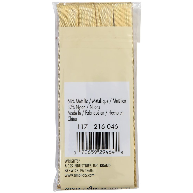 شريط حواف ذهبي، 1/2 بوصة، شريط - مراجعة Binding Tape Bias وسعره