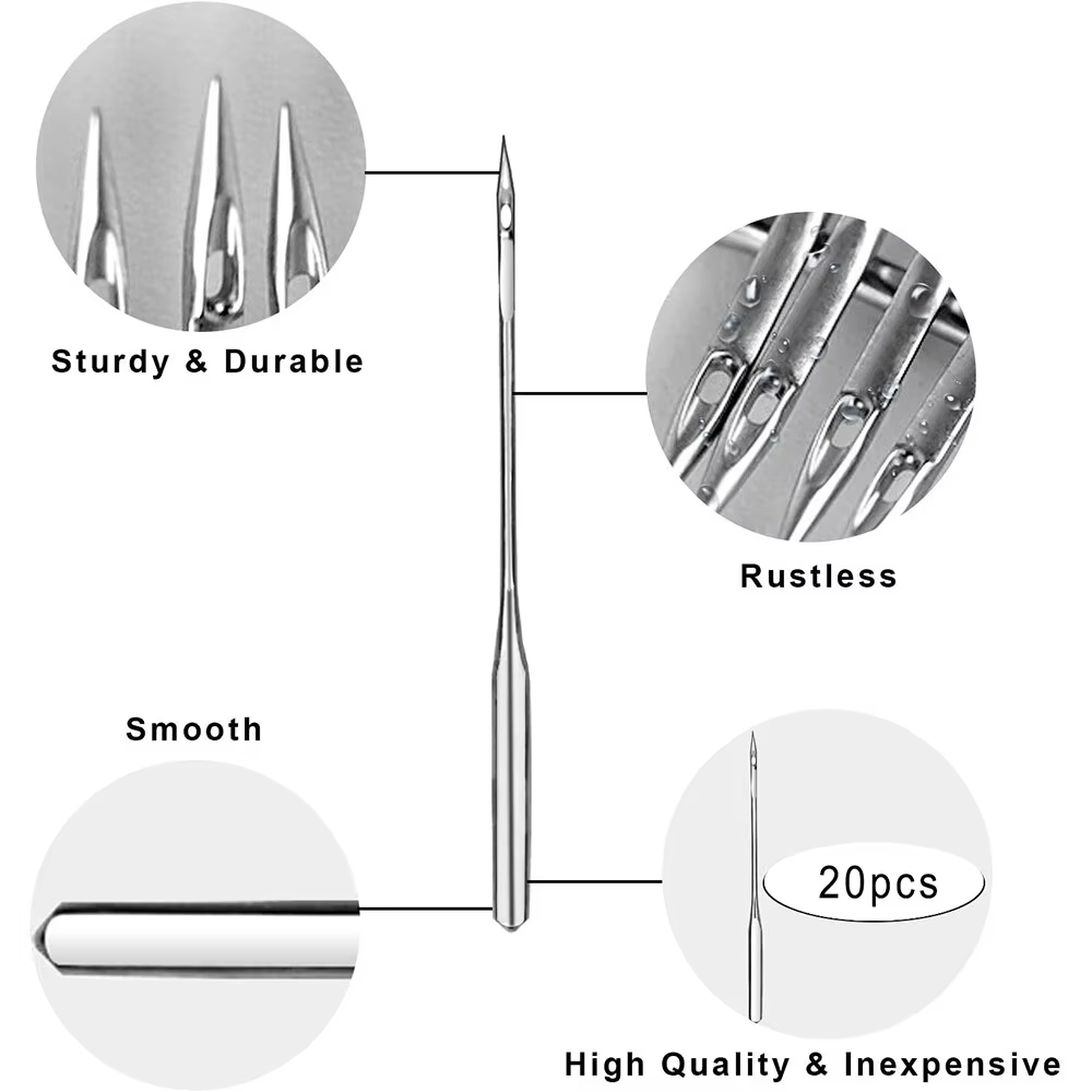 مجموعة من 20 إبرة لماكينة الخي - مراجعة Twin Needle Stretch وسعره